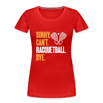 Joueur de racquetball Racquetball - T-shirt bio Premium Femme - rouge - Devant - Mia (176cm)