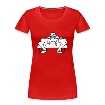 Arschloch - Frauen Premium Bio T-Shirt - Rot - Vorne - Mia (176cm)