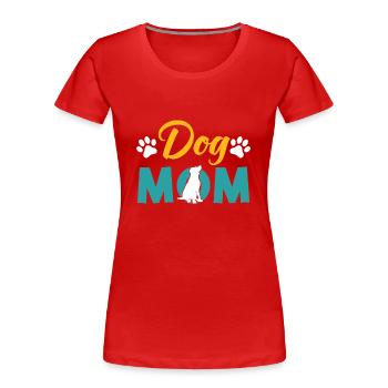 hunde mama - Frauen Premium Bio T-Shirt - Rot - Vorne - Mia (176cm)