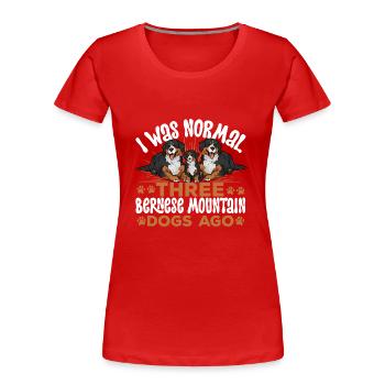 Bouvier bernois - T-shirt bio Premium Femme - rouge - Devant - Mia (176cm)