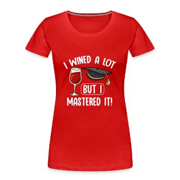 Master's Degree Studies Master's Degree - Women's Premium Organic T-Shirt - red - Front - Mia (176cm)