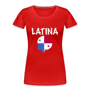 Afro Latina - Frauen Premium Bio T-Shirt - Rot - Vorne - Mia (176cm)