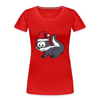 Stinker Comic Weihnachten - Frauen Premium Bio T-Shirt - Rot - Vorne - Mia (176cm)