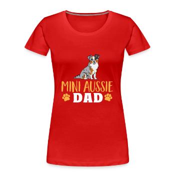 Berger australien miniature - T-shirt bio Premium Femme - rouge - Devant - Mia (176cm)