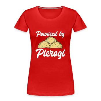 Polnisches Essen Pierogi - Frauen Premium Bio T-Shirt - Rot - Vorne - Mia (176cm)