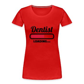 Zahnarzt - Frauen Premium Bio T-Shirt - Rot - Vorne - Mia (176cm)