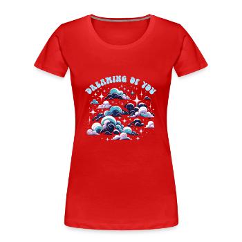 Songtexte Musikliebhaber Songwriter Musikfestival - Frauen Premium Bio T-Shirt - Rot - Vorne - Mia (176cm)