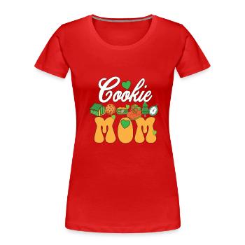 Cookie Mom Scout Mama Troop Leader Cookie Chaos - Frauen Premium Bio T-Shirt - Rot - Vorne - Mia (176cm)