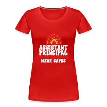 Directeur adjoint - T-shirt bio Premium Femme - rouge - Devant - Mia (176cm)