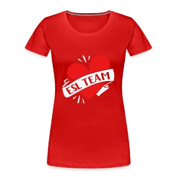 Englischlehrerin Englisch Lehrer - Frauen Premium Bio T-Shirt - Rot - Vorne - Mia (176cm)
