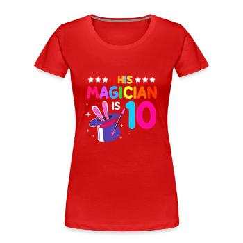 Zauberer Magie Magier - Frauen Premium Bio T-Shirt - Rot - Vorne - Mia (176cm)