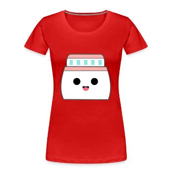 Croisière en bateau de croisière Kawaii - T-shirt bio Premium Femme - rouge - Devant - Mia (176cm)