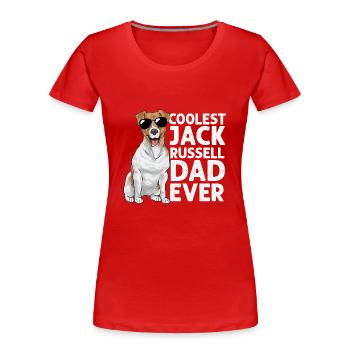 Jack Russell Terrier - T-shirt bio Premium Femme - rouge - Devant - Mia (176cm)