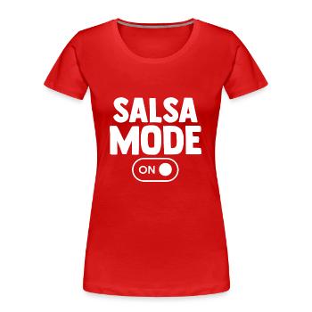 Danseuse de Salsa - T-shirt bio Premium Femme - rouge - Devant - Mia (176cm)