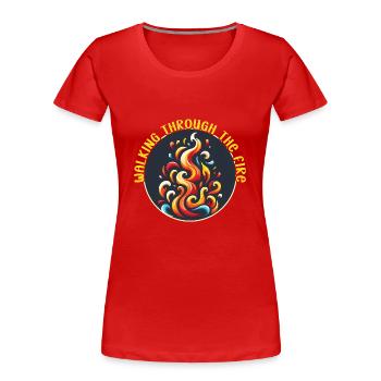 Songtexte Musikliebhaber Songwriter Musikfestival - Frauen Premium Bio T-Shirt - Rot - Vorne - Mia (176cm)