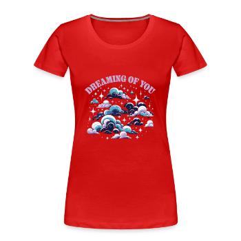 Songtexte Musikliebhaber Songwriter Musikfestival - Frauen Premium Bio T-Shirt - Rot - Vorne - Mia (176cm)