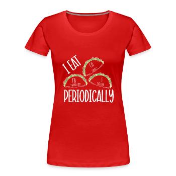 Periodensystem - Frauen Premium Bio T-Shirt - Rot - Vorne - Mia (176cm)