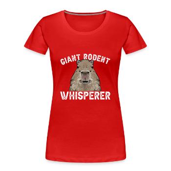 Capybara Nagetier - Frauen Premium Bio T-Shirt - Rot - Vorne - Mia (176cm)