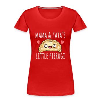 Polnisches Essen Pierogi - Frauen Premium Bio T-Shirt - Rot - Vorne - Mia (176cm)