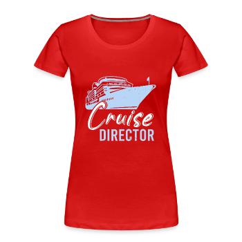 Kreuzfahrt Kreuzfahrtschiff Cruise Vintage Cruiser - Frauen Premium Bio T-Shirt - Rot - Vorne - Mia (176cm)