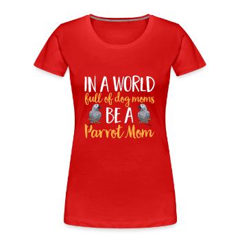 Graupapagei African Grey Parrot Papagei - Frauen Premium Bio T-Shirt - Rot - Vorne - Mia (176cm)
