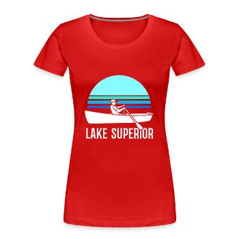 Great Lakes - Frauen Premium Bio T-Shirt - Rot - Vorne - Mia (176cm)