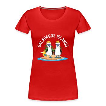 Galapagosinseln Blaufußtölpel Weihnachten - Frauen Premium Bio T-Shirt - Rot - Vorne - Mia (176cm)