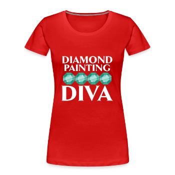 Outils à main pour peinture diamant, peintre diamant - T-shirt bio Premium Femme - rouge - Devant - Mia (176cm)