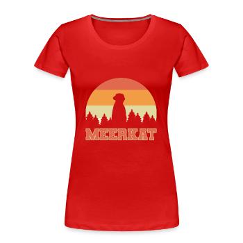 Meerkat - Women's Premium Organic T-Shirt - red - Front - Mia (176cm)