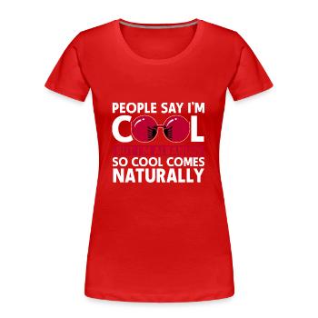 Drapeau albanais Aigle albanais Shqiponja - T-shirt bio Premium Femme - rouge - Devant - Mia (176cm)