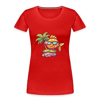 Goldfische Sommer Strand Urlaub - Frauen Premium Bio T-Shirt - Rot - Vorne - Mia (176cm)