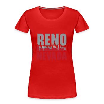 Reno Nevada USA Staat Amerika Reisen Nevadan - Frauen Premium Bio T-Shirt - Rot - Vorne - Mia (176cm)