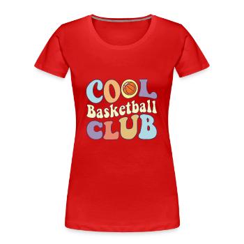 Cool Basketball Club Basketballer Crew Coach - Frauen Premium Bio T-Shirt - Rot - Vorne - Mia (176cm)