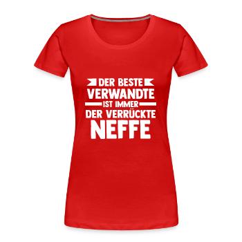 Onkel Tante Neffe - Frauen Premium Bio T-Shirt - Rot - Vorne - Mia (176cm)