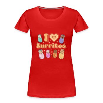 Krankenschwester Baby Entbindungsschwester - Frauen Premium Bio T-Shirt - Rot - Vorne - Mia (176cm)