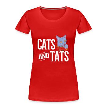 Tattoo Artist Tattoo Artist Tattooed Tattoo - Women's Premium Organic T-Shirt - red - Front - Mia (176cm)