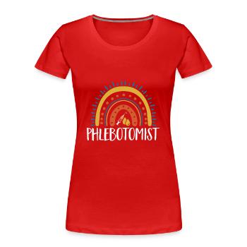 Phlebotomie Blutabnahme Blut Krankenschwester - Frauen Premium Bio T-Shirt - Rot - Vorne - Mia (176cm)