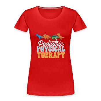 Physiotherapie Kinderphysiotherapeutin - Frauen Premium Bio T-Shirt - Rot - Vorne - Mia (176cm)