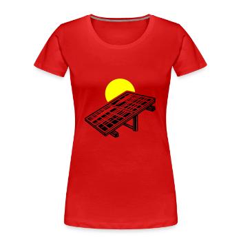 Solar Energie Panele - Frauen Premium Bio T-Shirt - Rot - Vorne - Mia (176cm)