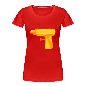 Pistolet à eau - T-shirt bio Premium Femme - rouge - Devant - Mia (176cm)