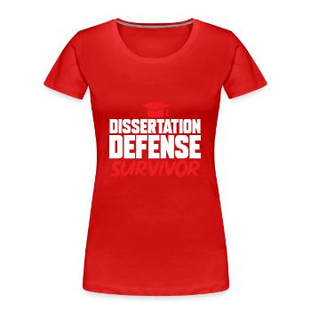 Doctorat Doctorat Doctorat Doctorat - T-shirt bio Premium Femme - rouge - Devant - Mia (176cm)