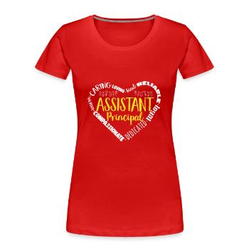 Directeur adjoint - T-shirt bio Premium Femme - rouge - Devant - Mia (176cm)