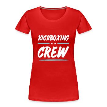 Kickboxing Crew - Frauen Premium Bio T-Shirt - Rot - Vorne - Mia (176cm)