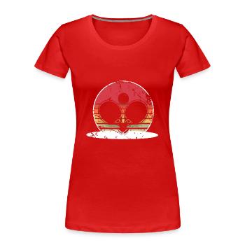 Ping-pong - T-shirt bio Premium Femme - rouge - Devant - Mia (176cm)
