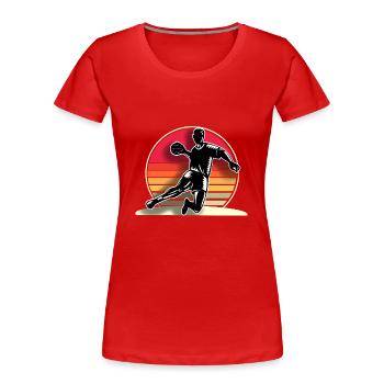 Handballeur Handballeur - T-shirt bio Premium Femme - rouge - Devant - Mia (176cm)