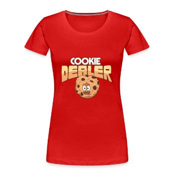 Girl Scout Troop Leader Cookie Dealer Cookie Mom - Frauen Premium Bio T-Shirt - Rot - Vorne - Mia (176cm)