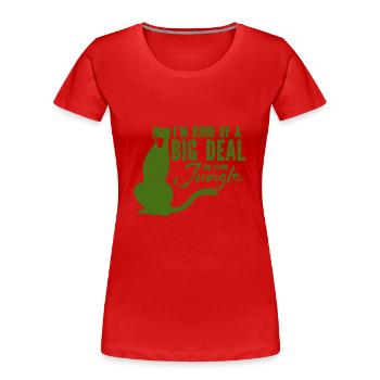 Tiger - Africa - Wilderness - Nature Conservation - Women's Premium Organic T-Shirt - red - Front - Mia (176cm)