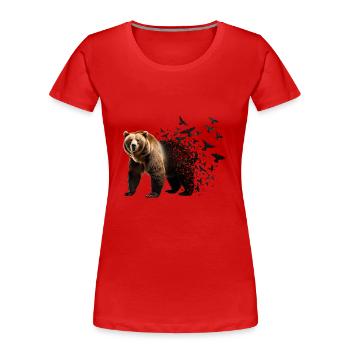 Tragen - Frauen Premium Bio T-Shirt - Rot - Vorne - Mia (176cm)