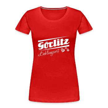 Görlitz - Lieblingsort mit Stadtnamen - Frauen Premium Bio T-Shirt - Rot - Vorne - Mia (176cm)