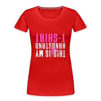 Akrobat Turner Gymnastik Turnen Tumbling - Frauen Premium Bio T-Shirt - Rot - Vorne - Mia (176cm)